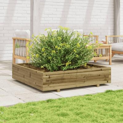 VidaXL Plantenbak 110x110x26,5 cm geïmpregneerd grenenhout
