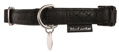 MACLEATHER HALSBAND ZWART 25 MMX45-70 CM