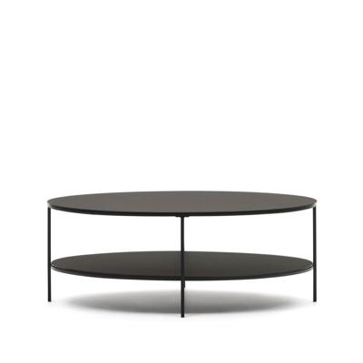 Kave Home Ovale Salontafel 'Fideia' Glas en Metaal, 110 x 65cm