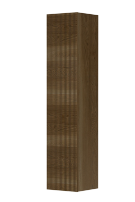 INK Badkamerkast - 36x37x169cm - 1 deur - verticaal gefreesd - eiken Massief eiken ash grey 1259575