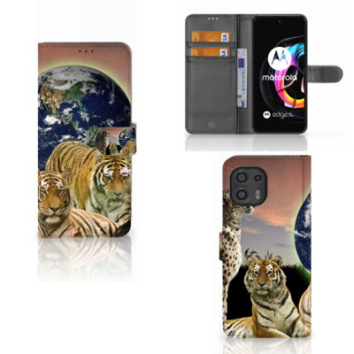 Motorola Edge 20 Lite | Telefoonhoesje | Met pasjeshouder | Roofdieren