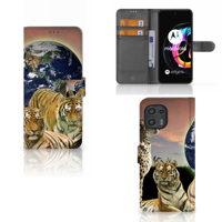 Motorola Edge 20 Lite | Telefoonhoesje | Met pasjeshouder | Roofdieren - thumbnail