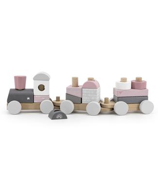 Label Label Stapeltrein roze