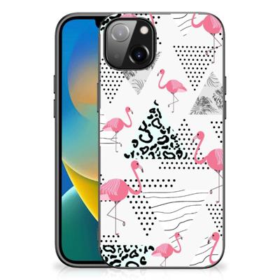 iPhone 14 Plus Dierenprint Telefoonhoesje Flamingo Triangle