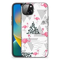 iPhone 14 Plus Dierenprint Telefoonhoesje Flamingo Triangle - thumbnail