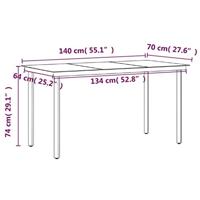 5-delige Tuinset met kussens grijs en zwart - thumbnail