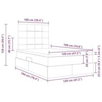 Opbergbed met LED met matras Lichtgrijs 120 x 190 cm Polyester - thumbnail