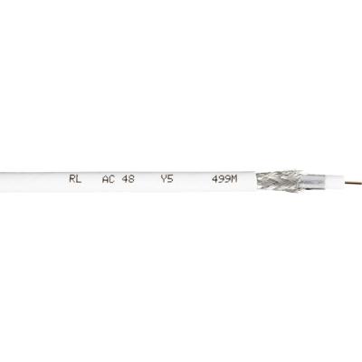 Interkabel AC 48-1 Coaxkabel Buitendiameter: 6.90 mm 75 Ω 100 dB Wit per meter