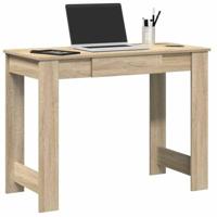 Bureau 100x45x75 cm bewerkt hout sonoma eikenkleurig - thumbnail