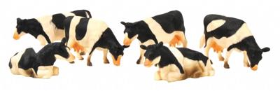 Kids Globe Koe zwart/wit liggend en staand 6 stuks