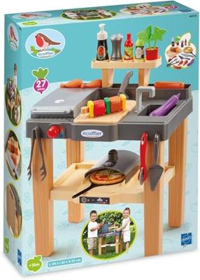 Ecoiffier zomer keuken met barbecue en pizzaoven - 27dlg.