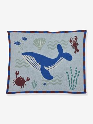 Gebreide deken voor baby BLUE OCEAN RICE hemelsblauw