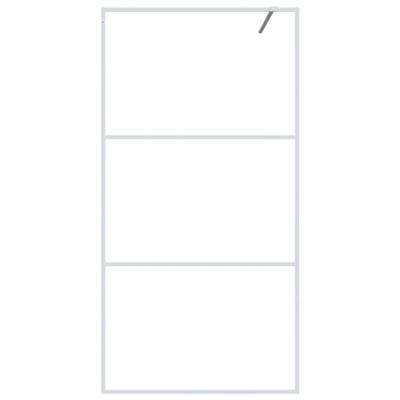 Inloopdouchewand 100x195 cm transparant ESG-glas wit