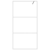 VidaXL Inloopdouchewand 100x195 cm transparant esg-glas wit - thumbnail