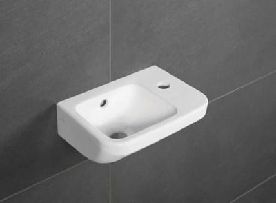 Villeroy & Boch Architectura fontein - 36x26cm - 1 kraangat rechts - met overloop - ceramic wit 43733601