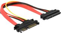 Delock 84362 Verlengkabel SATA 6 Gb/s 22-polige stekker > SATA 22-polige bus (5 V + 12 V) 20cm - thumbnail