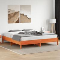 Bedframe massief grenenhout wasbruin 180x200 cm - thumbnail