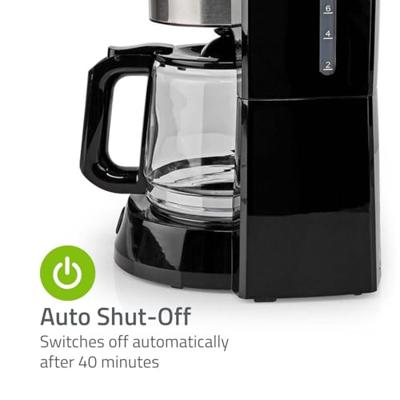 Koffiezetapparaat | Maximale capaciteit: 1.5 l | Aantal kopjes tegelijk: 12 | Warmhoudfunctie | Zilver / Zwart