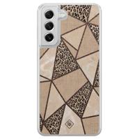 Samsung Galaxy S21 FE hybride hoesje - Leopard abstract - thumbnail