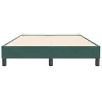 Boxspring zonder matras fluweel donkergroen 120x210 cm - thumbnail