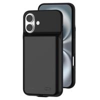 Lunso iPhone 16 case - Powerbank hoesje 7000 mAh - Zwart - thumbnail