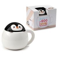 Huddle Penguïn Deksel Gevormde Keramiek Mok - thumbnail
