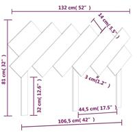 Hoofdbord 132x3x81 cm massief grenenhout wit - thumbnail
