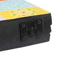 Wandplanken 3 pcs Multikleur 100 x 20 x 6 cm Massief mangohout - thumbnail