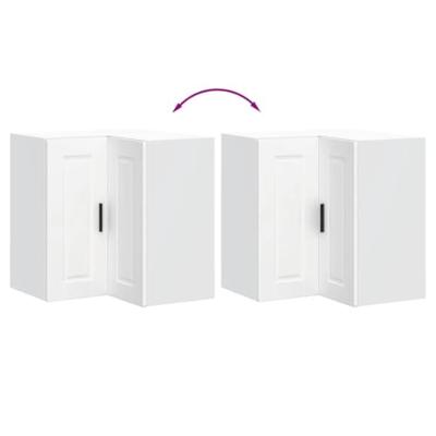 Keukenwandhoekkast Porto bewerkt hout wit Keukenwandhoekkast Porto bewerkt hout wit