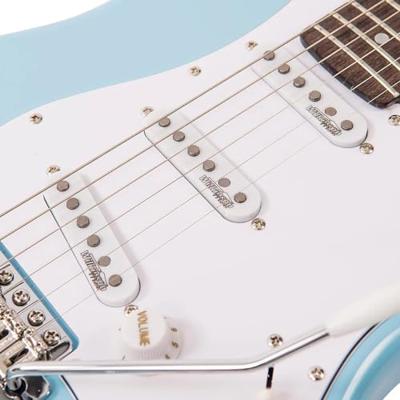 Vintage V6LB Reissued Laguna Blue elektrische gitaar - thumbnail