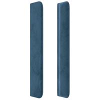 Hoofdbord met randen 83x16x78/88 cm fluweel donkerblauw - thumbnail