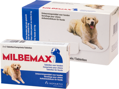 Milbemax ontworming hond vanaf 5 kilo, 4 tbl