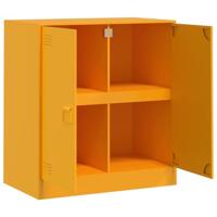 Dressoir 67x39x73 cm staal mosterdgeel - thumbnail