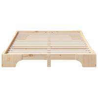 Bedframe met opslag Bruin 140 x 220 cm Massief grenenhout - thumbnail