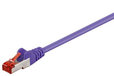 Goobay 93537 CAT 6 verbindingskabel, S/FTP (PiMF), paars, 10 m lengte