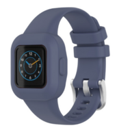 Siliconen one color bandje - Blauwgrijs - Garmin Vivofit Junior 3 - thumbnail