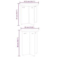 Salontafel 2 pcs Wit 41,5 x 41,5 x 41 cm Massief grenenhout - thumbnail