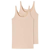 2-Pack dames hemden - Organic 95/5 - Basics - Biologisch katoenen vrouwen hemdjes - Onderhemd met brede bandjes - thumbnail