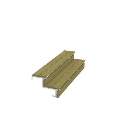 Stalen Buitentrap 2 Treden - 34,2º - 180 CM Breed