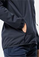 Jack wolfskin Windhain Hoody Jas Dames Softshell Night Blue S - thumbnail