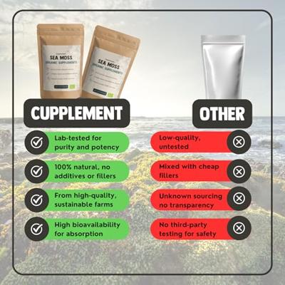 Cupplement Sea Moss Organic Supplements 60Capsules Cupplement Sea Moss Organic Supplements 60Capsules