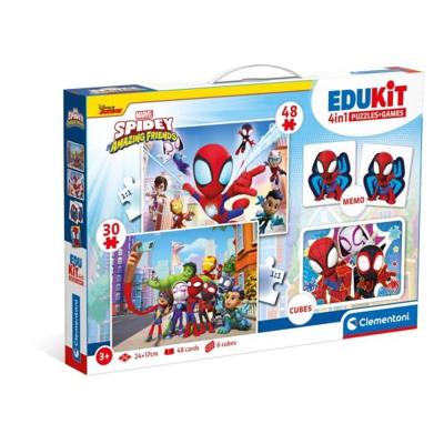 Clementoni Edukit Spidey and His Amazing Friends 4-in-1 puzzel- + spellenset