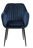 Sohome Eetkamerstoel 'Albin' Velvet, kleur Donkerblauw - thumbnail