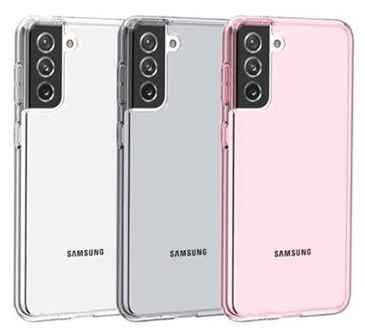 Casecentive Shockproof case Samsung Galaxy S21 black transparant