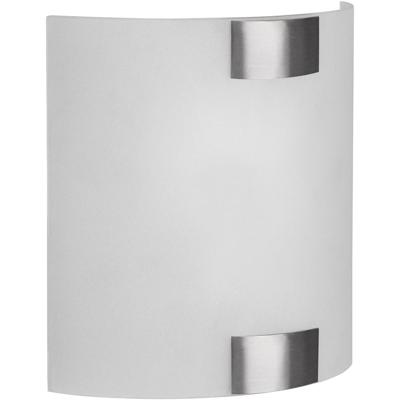 LED Wandlamp Vierkant Metaal Mat Nikkel - E27 Fitting - 1-Lichts