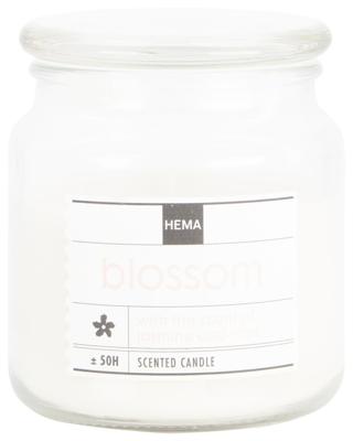 HEMA Geurkaars in glazen pot Ø9.5 blossom (transparant)
