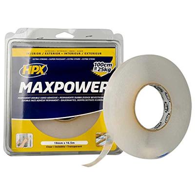 HPX Max Power Transparent bevestigingstape | 19mm x 16,5m - HT1916 | 10 stuks HT1916