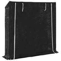 VidaXL Haardhoutrek met regenhoes 200x40x200 cm gegalvaniseerd staal - thumbnail