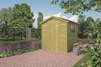 Tuindeco Berging Boudewijn 180x180 cm 16mm grenen groen geïmpregneerd- Zadeldak- Hout- Tuindeco - thumbnail