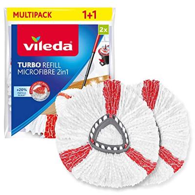 Vileda Turbo Easy Wring & Clean mop reservekop set van 2 stuks